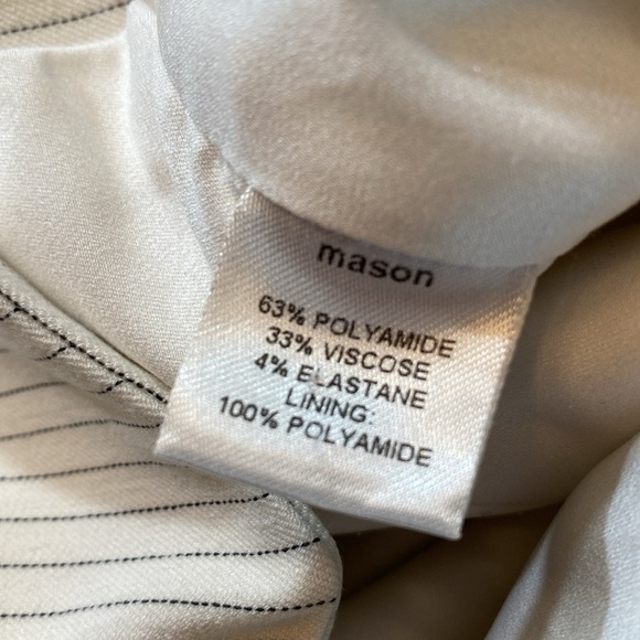 Mason by Michelle Mason Cut Out Pinstripe Mini Skirt sz 4 - Picture 9 of 9